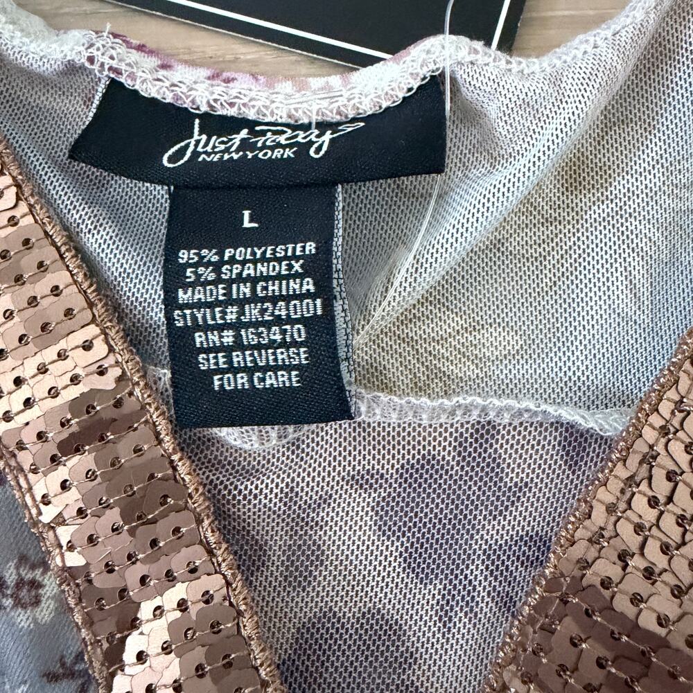 Just Polly Patchwork Floral Spaghetti Strap Tank Top y2k Viral Large NEW - Picture 3 of 3